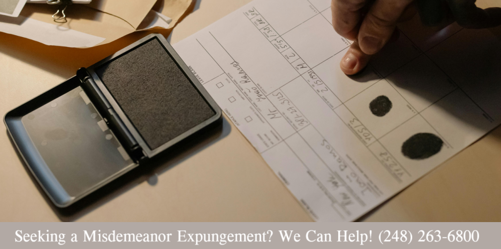 misdemeanor record expungement motion