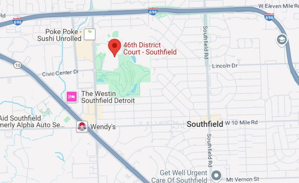 46th District Court Map Defense Attorney Southfield