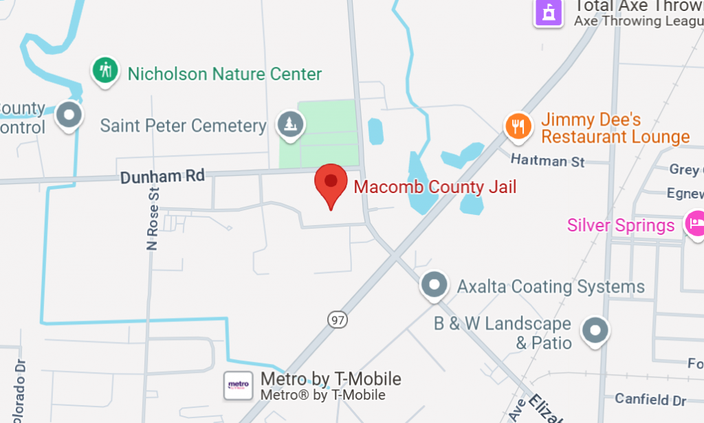 Macomb County Jail Directions Map