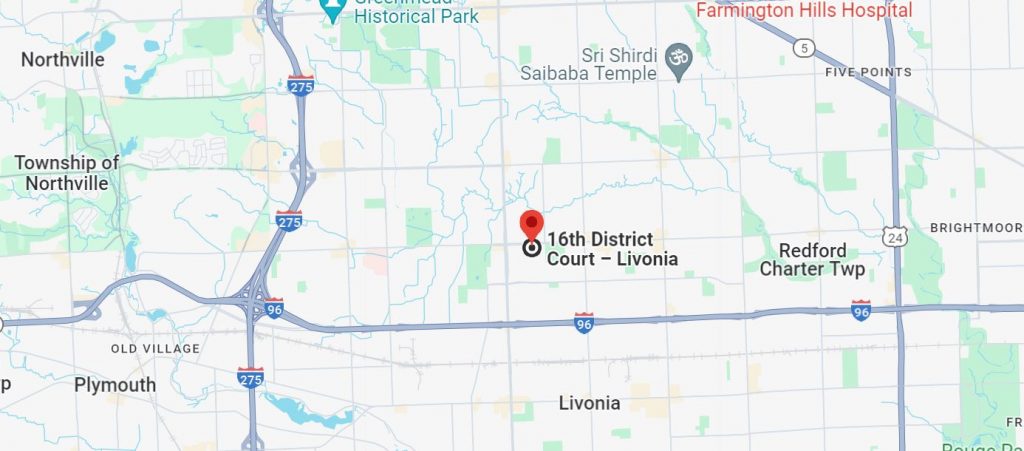 Livonia District Court Directions Map