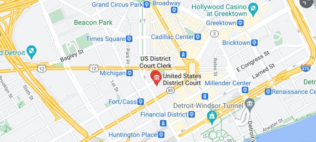 map directions united states district court detroit